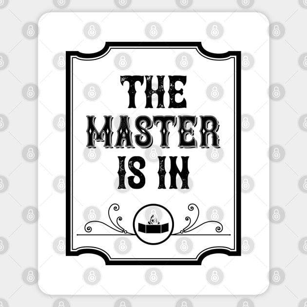 The Gamemaster Is In Tabletop RPG Addict Sticker by pixeptional